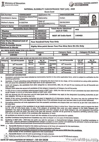 2020 result record, page 1